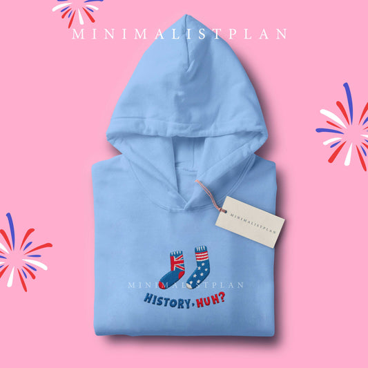 Embroidered History, Huh? | Red, White & Royal Blue Unisex Hoodie