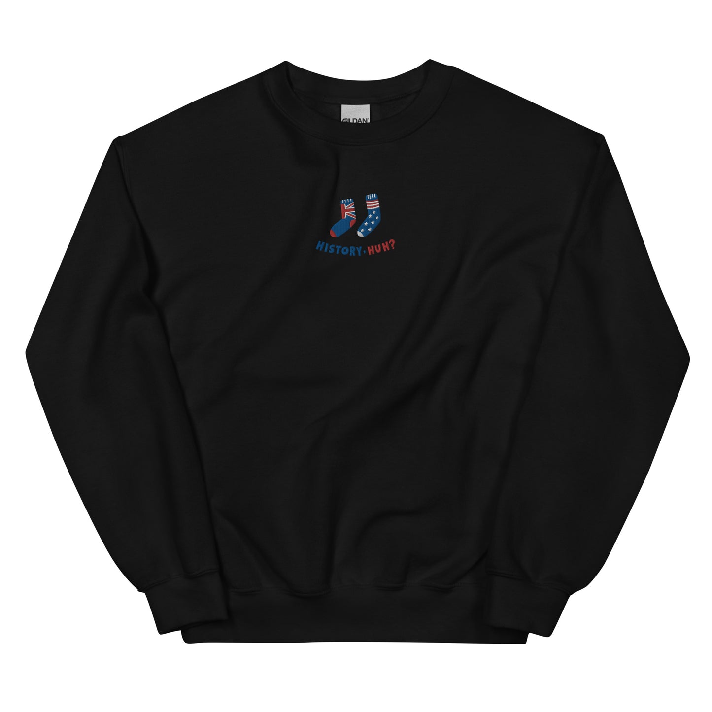 Embroidered Red White & Royal Blue | History, Huh? Unisex Sweatshirt