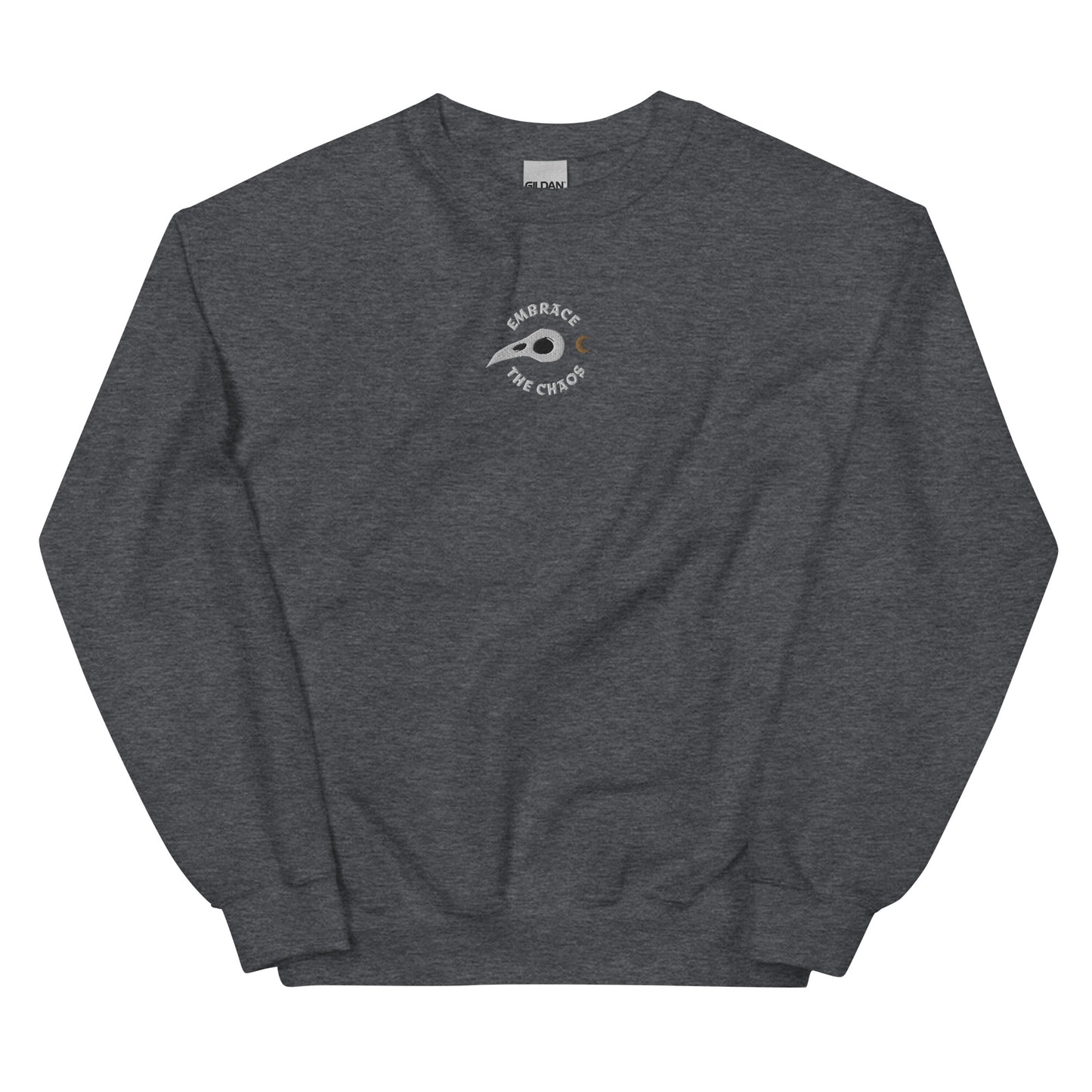 Embroidered Moon Knight | Embrace The Chaos Unisex Sweatshirt