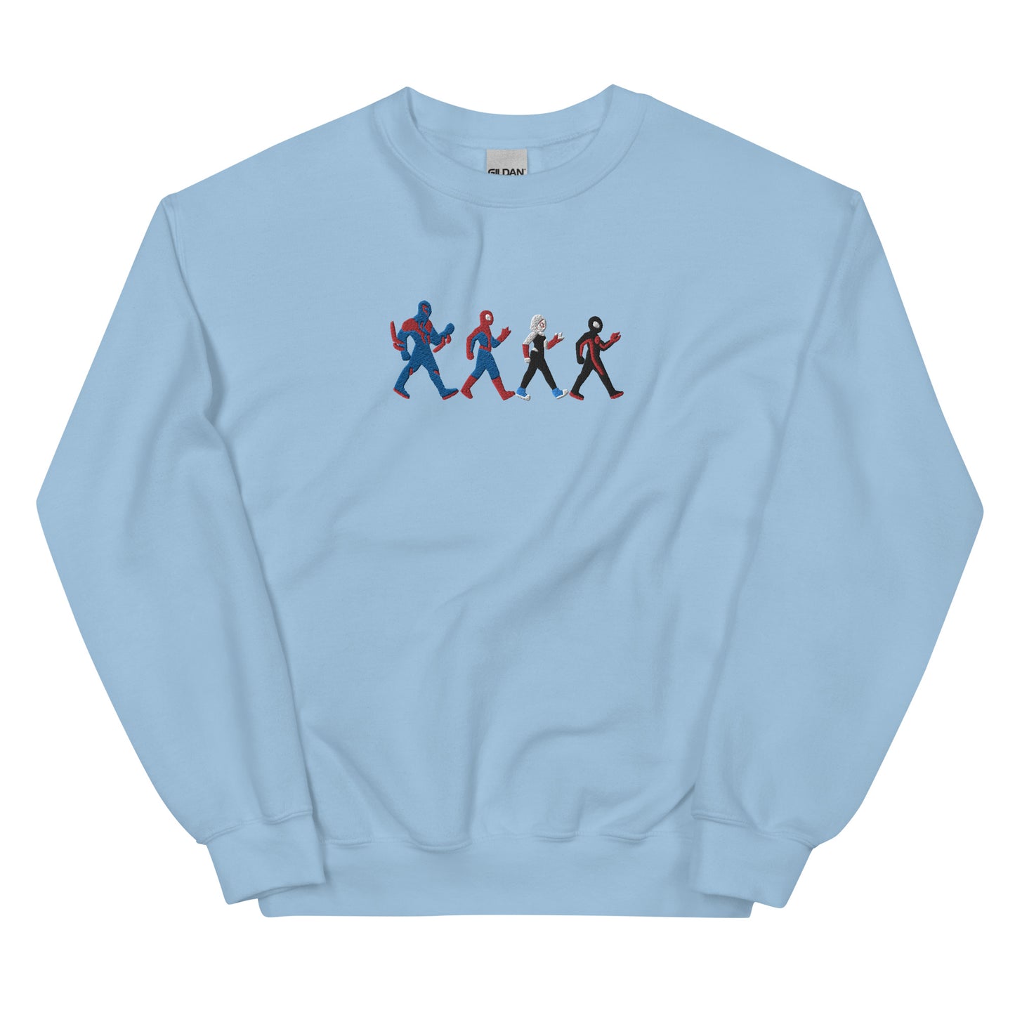 Embroidered Spiderverse on Abbey Road | Miles Morales Spiderman 2099 Spider Gwen Unisex Sweatshirt