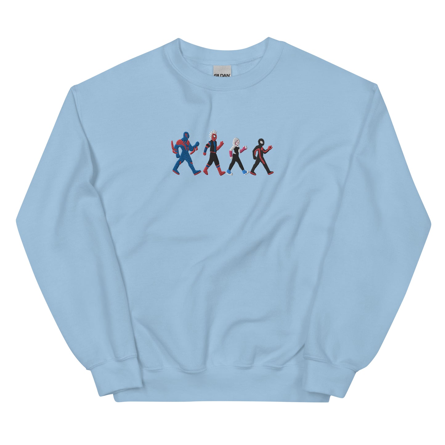 Embroidered Spiderverse on Abbey Road | Miles Morales Spiderman 2099 Spider Gwen Spider Punk Unisex Sweatshirt