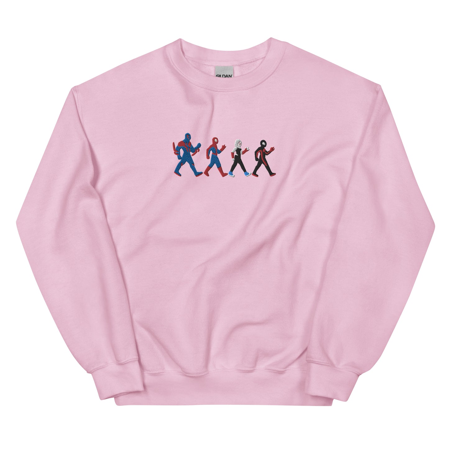 Embroidered Spiderverse on Abbey Road | Miles Morales Spiderman 2099 Spider Gwen Unisex Sweatshirt