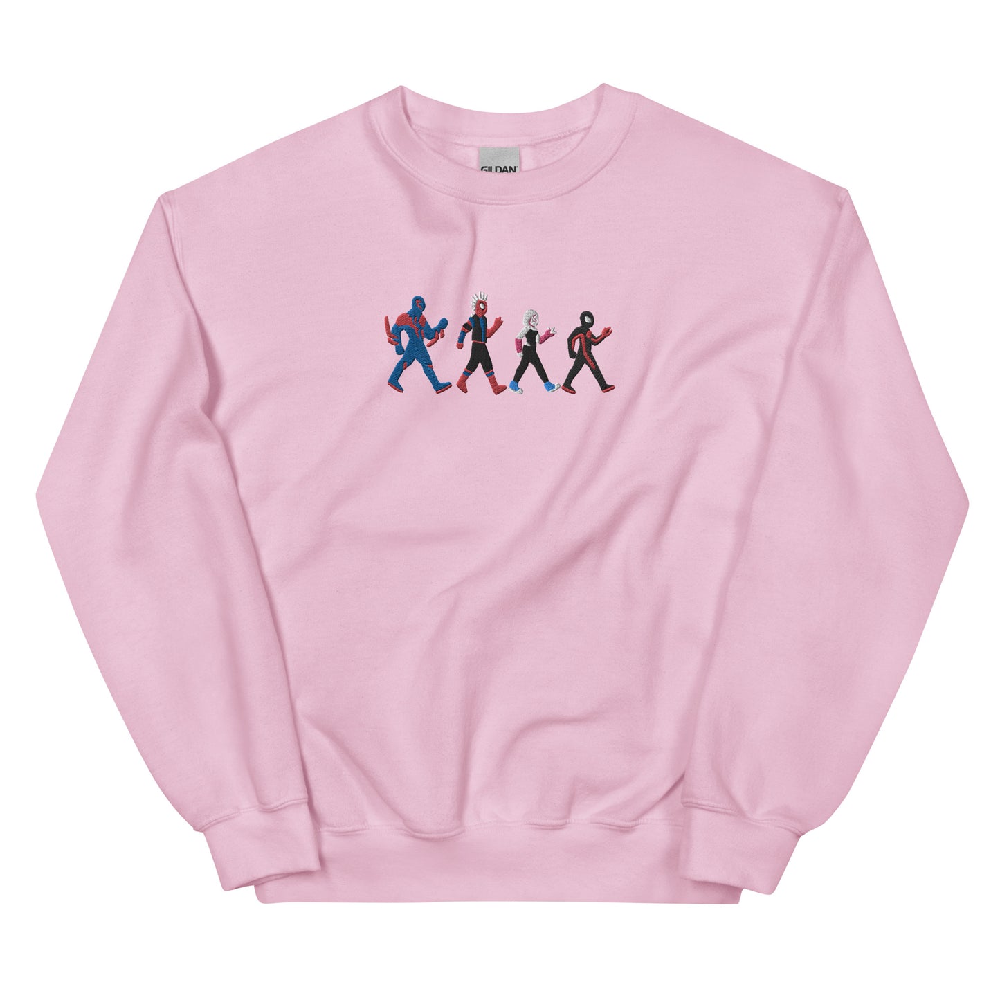 Embroidered Spiderverse on Abbey Road | Miles Morales Spiderman 2099 Spider Gwen Spider Punk Unisex Sweatshirt