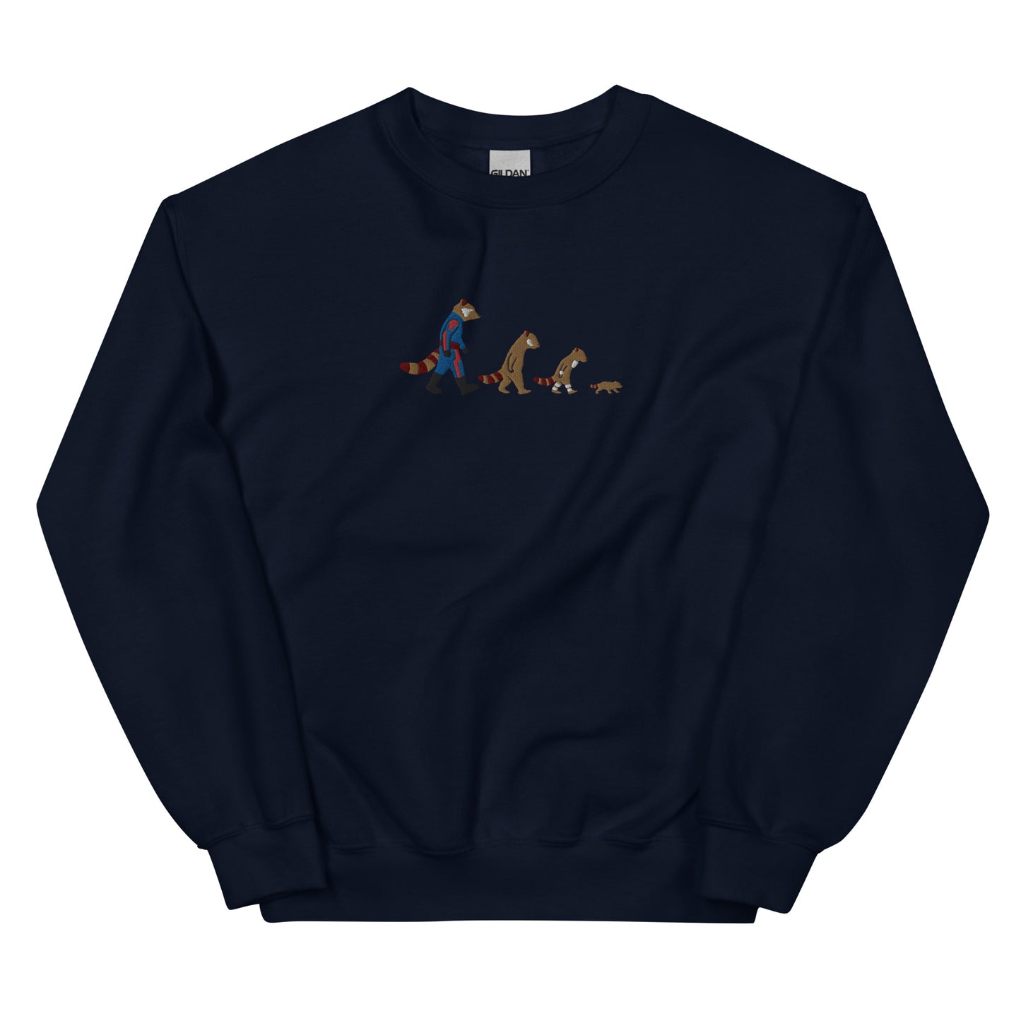 Embroidered Rocket Raccoon Abbey Road Unisex Sweatshirt