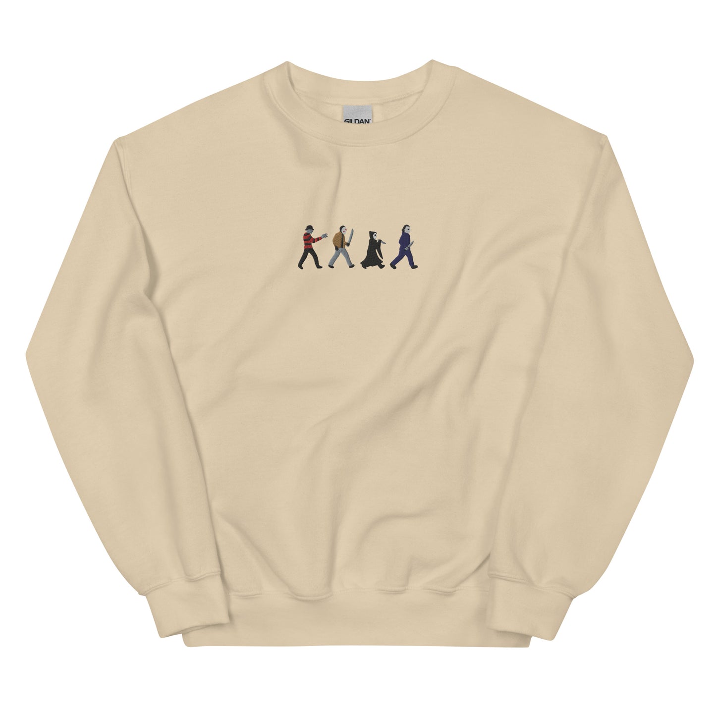 Embroidered Horror Killer Squad | Abbey Road Unisex Sweatshirt