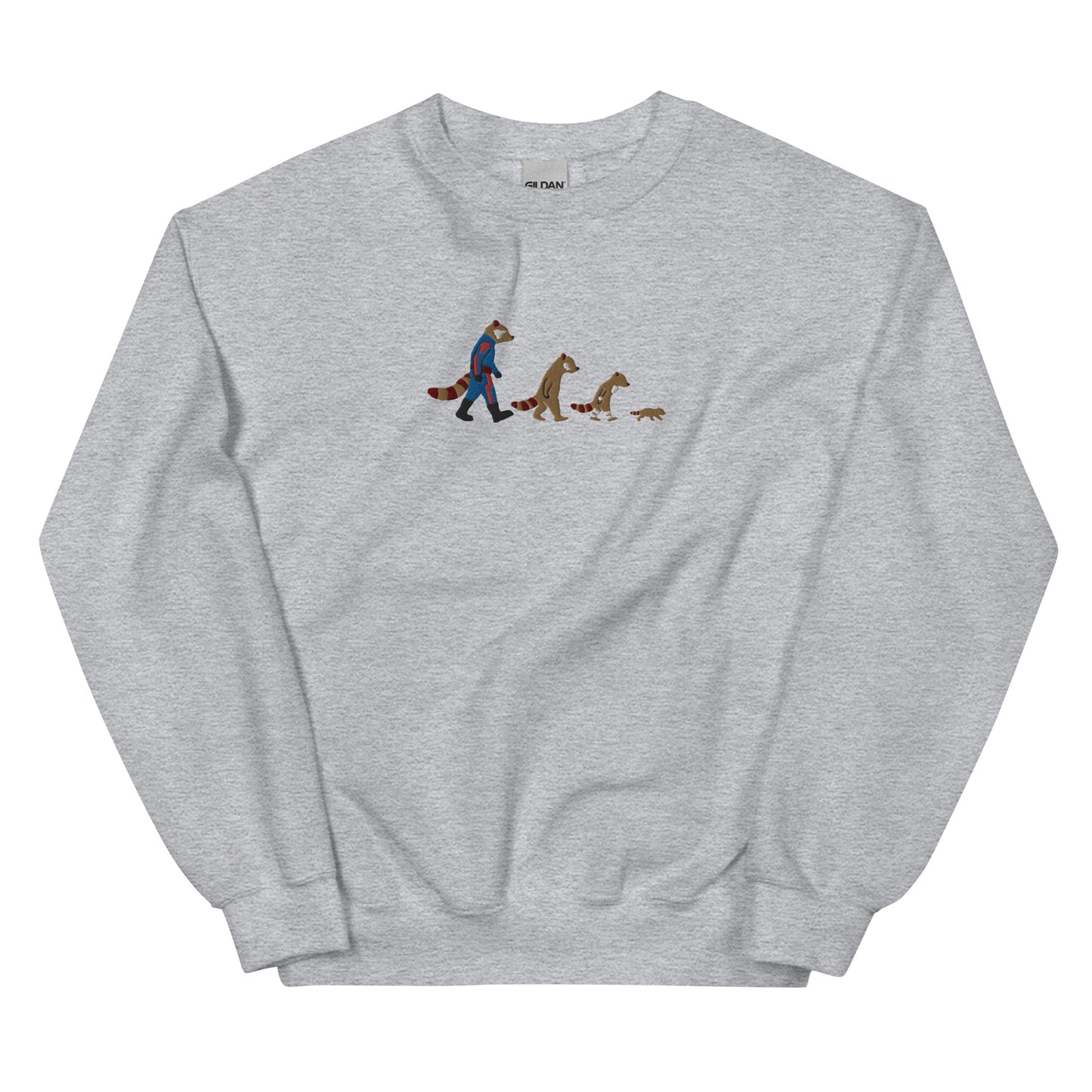 Embroidered Rocket Raccoon Abbey Road Unisex Sweatshirt