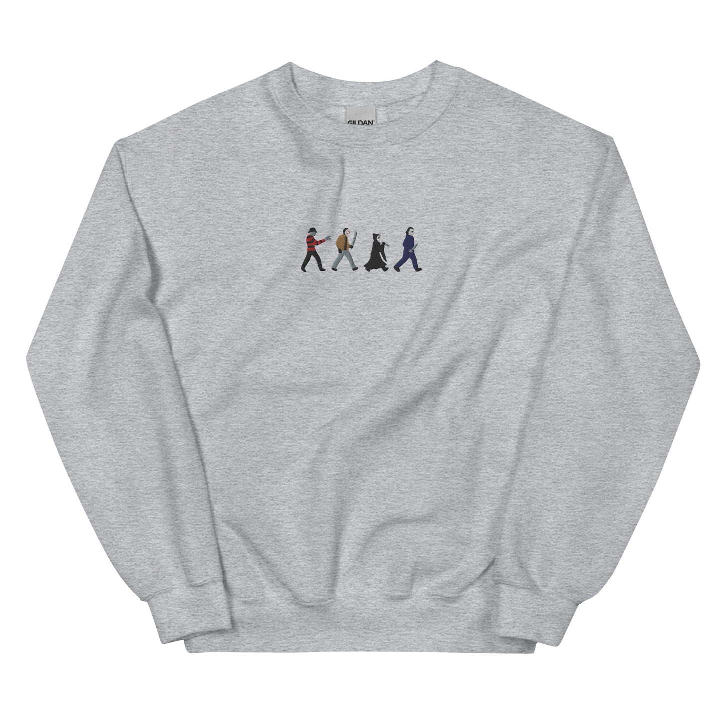 Embroidered Horror Killer Squad | Abbey Road Unisex Sweatshirt