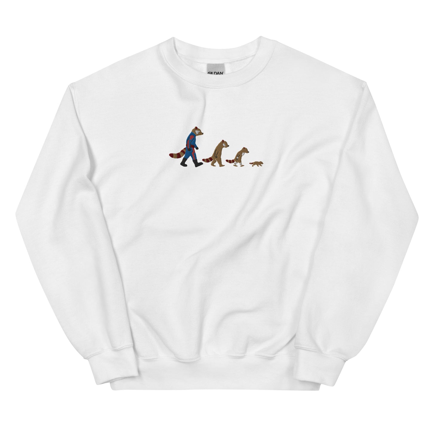 Embroidered Rocket Raccoon Abbey Road Unisex Sweatshirt