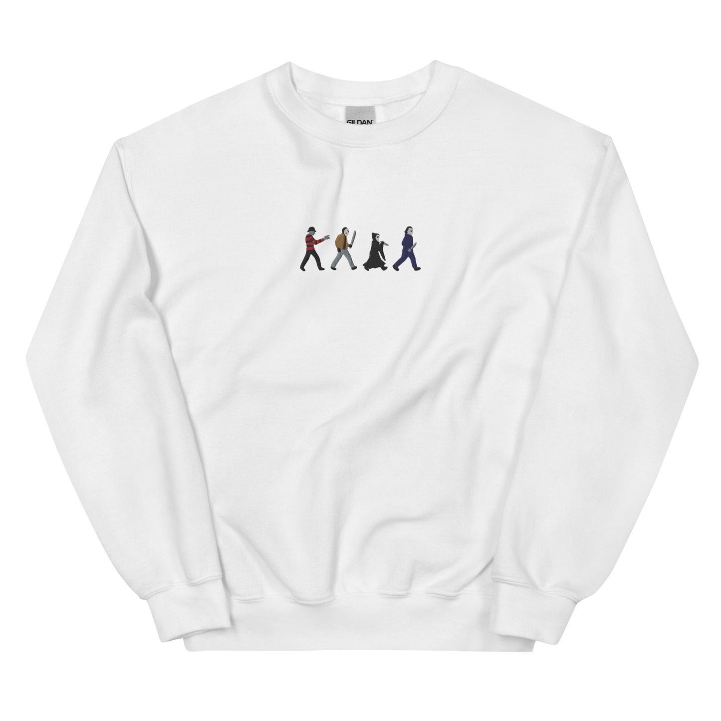 Embroidered Horror Killer Squad | Abbey Road Unisex Sweatshirt