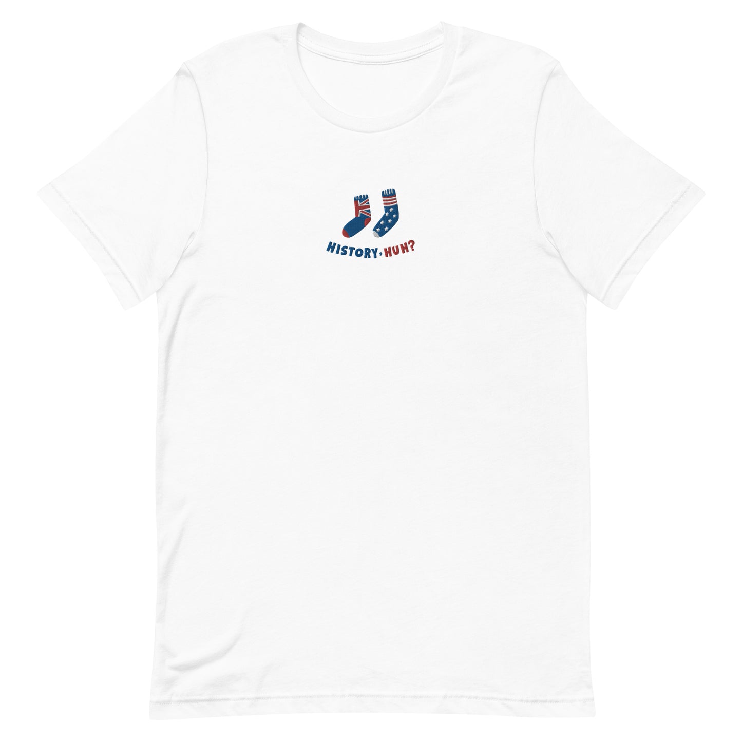 Embroidered History, Huh? | Red, White & Royal Blue Unisex T-shirt